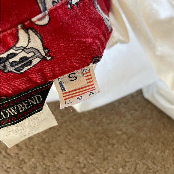 Vintage white western red collar button down short sleeve - Picture 5 of 9